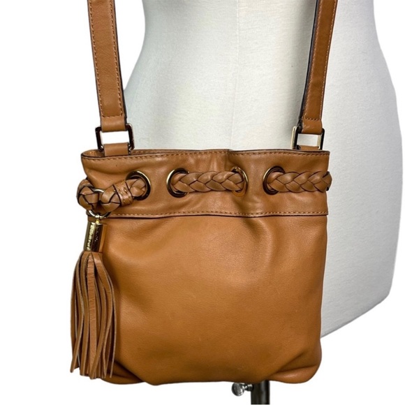 Michael Kors Tan Crossbody Bag with Braided Accent - Picture 1 of 13